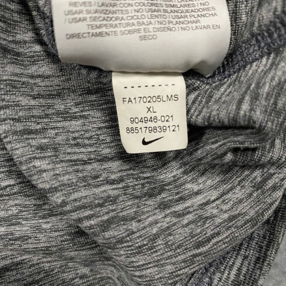Nike Running Mens XL Dri-FIT Quarter Zip‎ Pullover Grey Space Dye 904946-021 - Picture 8 of 8